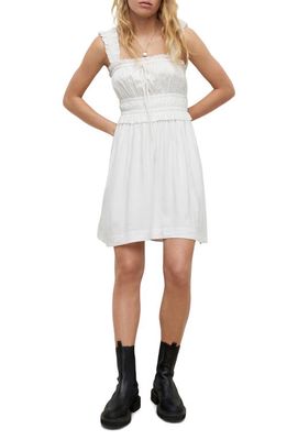 AllSaints Sofia Sleeveless Minidress in Chalk White