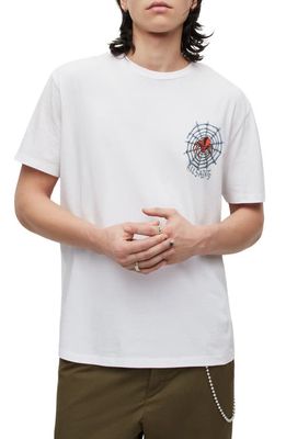 AllSaints Spinner Graphic Tee in Optic White