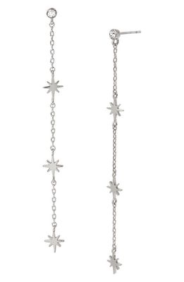 AllSaints Star Station Linear Earrings in Crystal
