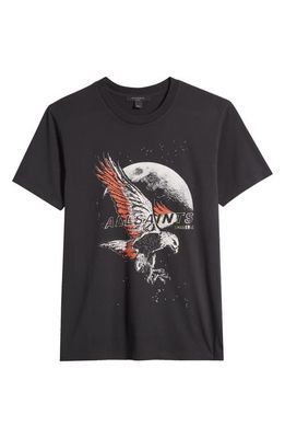 AllSaints Stardust Oversize T-Shirt in Washed Black