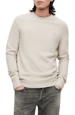 AllSaints Statten Wool Blend Sweater in Oyster Grey