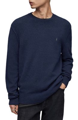 AllSaints Stratten Wool Blend Sweater in Deep Blue