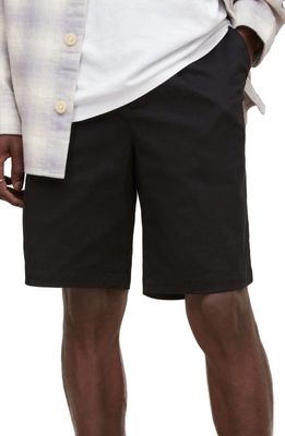 AllSaints Stretch Cotton Chino Shorts in Black