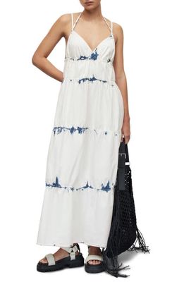 AllSaints Sulli Sleeveless Denim Dress in Bleach White