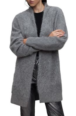 AllSaints Tessa Cashmere Cardigan in Pewter Grey