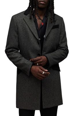 AllSaints Tommy Coat in Charcoal Grey