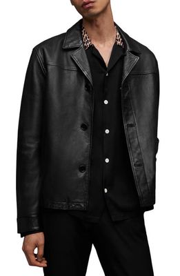 AllSaints Tona Leather Jacket in Black