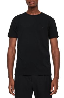 AllSaints Tonic Slim Fit Crewneck T-Shirt in Jet Black
