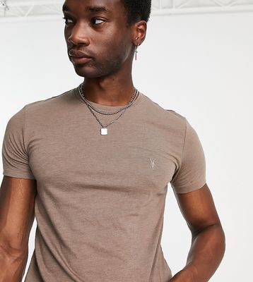 AllSaints Tonic T-shirt in coco brown heather Exclusive to ASOS