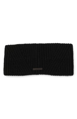 AllSaints Travelling Wool Blend Rib Headband in Black
