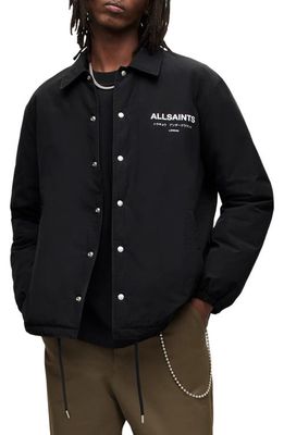 AllSaints Underground Coach Jacket in Black