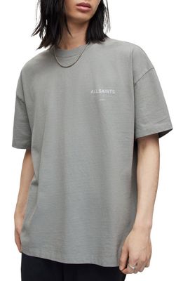 AllSaints Underground Graphic T-Shirt in Grey