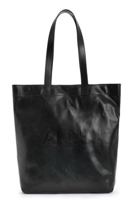 AllSaints Underground Leather Tote in Black