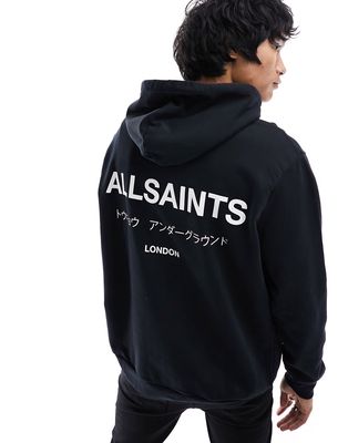 AllSaints Underground Oth hoodie in black