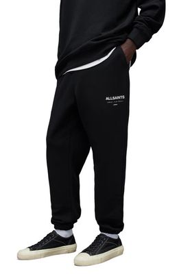 AllSaints Underground Relaxed Fit Organic Cotton Sweatpants in Jet Black