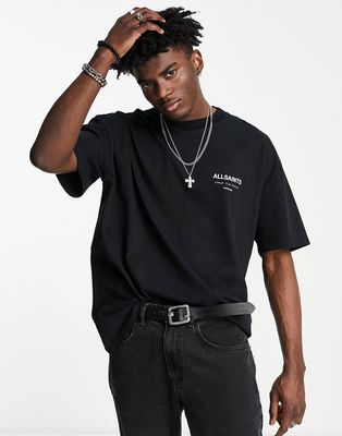 AllSaints underground t-shirt in black