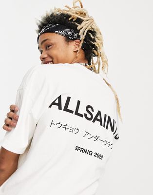 AllSaints underground T-shirt in white