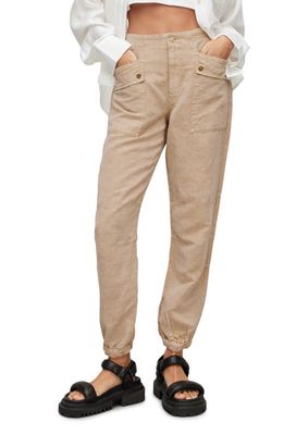 AllSaints Val Cargo Joggers in Sand Brown