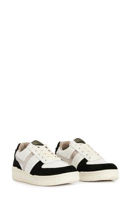 AllSaints Vix Low Top Sneaker in White/Black/Gunmetal