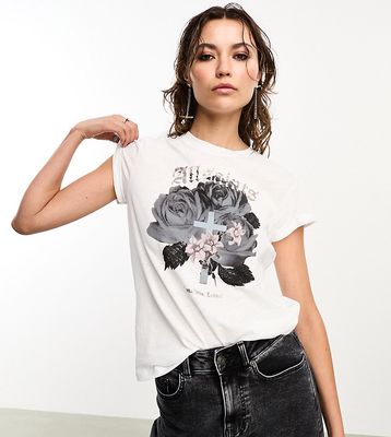 AllSaints x ASOS exclusive Anna graphic t-shirt in white
