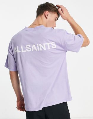 AllSaints x ASOS exclusive oversized crew t-shirt in bleached lilac-Purple