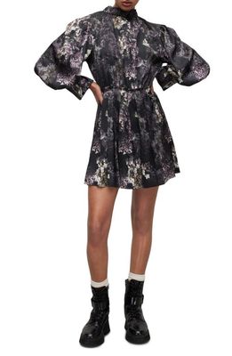 AllSaints Zoey Margeaux Long Sleeve Minidress in Black