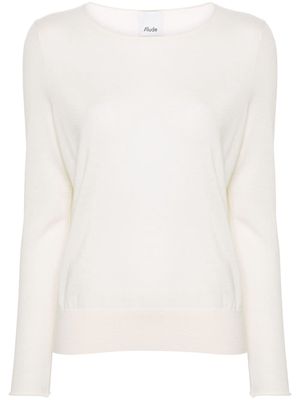 Allude boat-neck virgin wool jumper - White