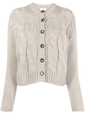 Allude cable-knit cashmere cardigan - Neutrals