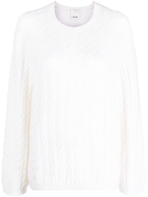 Allude cable-knit cashmere jumper - White