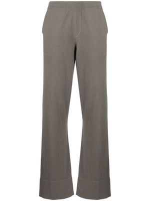 Allude cashmere straight-cut knit trousers - Grey