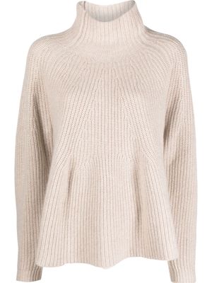 Allude chunky-knit roll-neck jumper - Neutrals