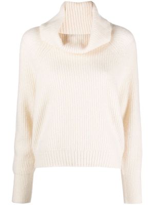 Allude cowl-neck fine-knit jumper - Neutrals