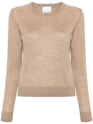Allude crew-neck cashmere cropped jumper - Brown