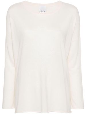 Allude crew-neck virgin wool jumper - White