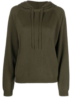 Allude drawstring pullover hoodie - Green