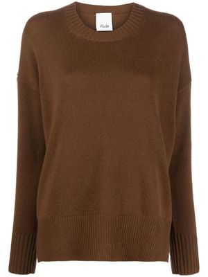 Allude drop-shoulder cashmere jumper - Brown