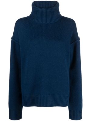 Allude drop-shoulder knit jumper - Blue