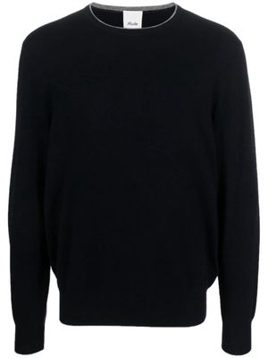 Allude elbow-patch cashmere jumper - Blue