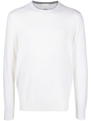 Allude elbow-patch cashmere jumper - White