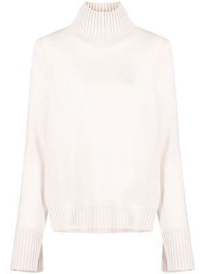 Allude fine-knit roll-neck jumper - Neutrals