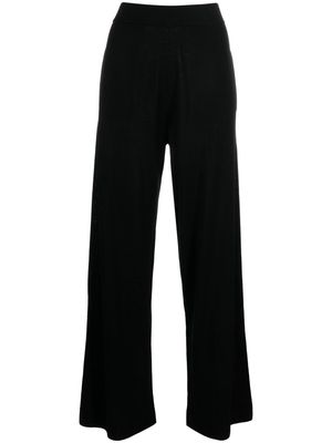 Allude high-waisted virgin wool trousers - Black