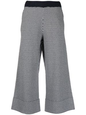 Allude houndstooth-print palazzo pants - Blue
