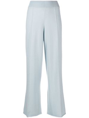Allude knitted cashmere straight trousers - Blue