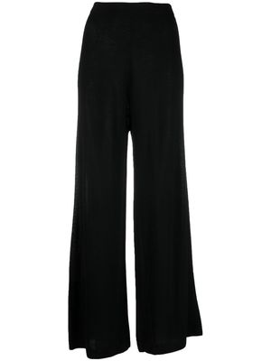 Allude knitted wide-leg trousers - Black