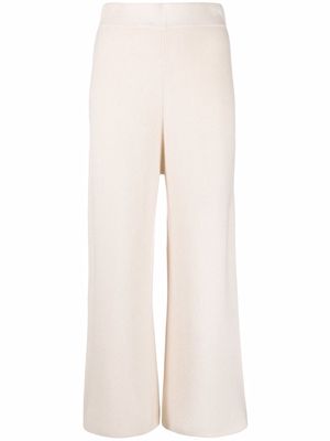 Allude knitted wide-leg trousers - Neutrals