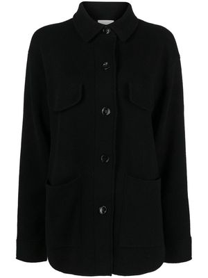 Allude long-sleeve button-up cardigan - Black