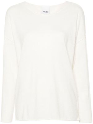 Allude long-sleeved knitted jumper - Neutrals