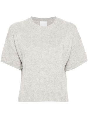 Allude mélange ribbed top - Grey