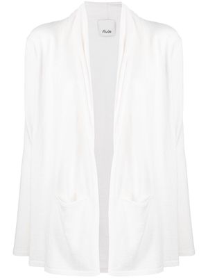 Allude open-front cowl-neck top - White