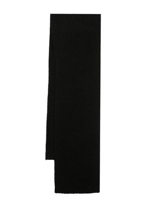 Allude ribbed cashmere silk-blend scarf - Black